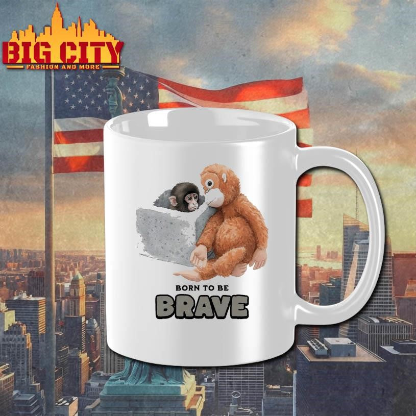 Baby Monkey Punch Born To Be Brave Shirt