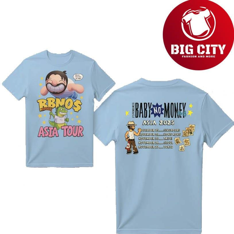 Baby No Money Tour Asia 2025 Two Sided Shirt