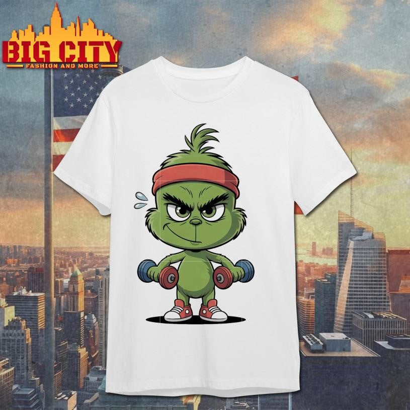 Baby grinch working out shirt