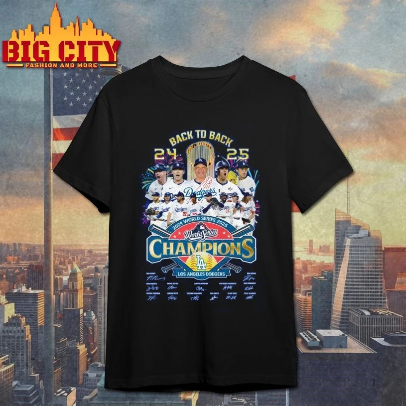 Back to Back 2025 World Series Champions Los Angeles Dodgers Shirt