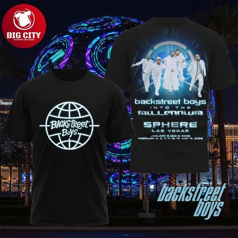 Backstreet Boys Into The Millennium Sphere Las Vegas 2026 Two Sided Shirt