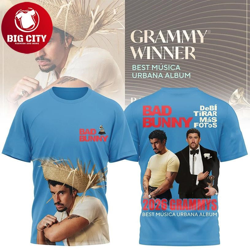 Bad Bunny 2026 Grammy Winner Best Musica Urbana Album Two Sided Shirt