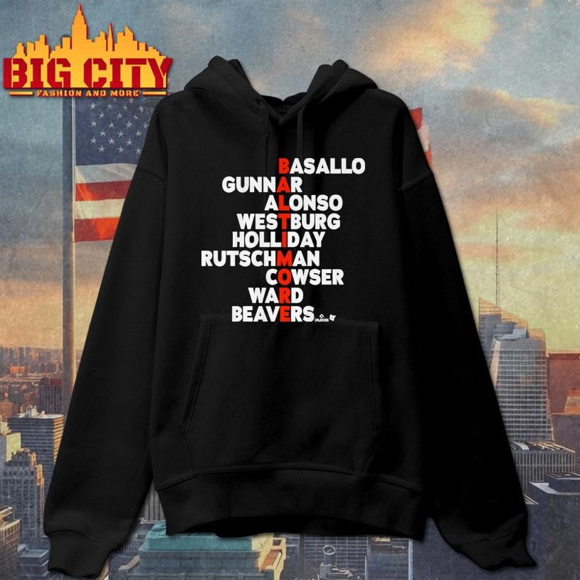 Baltimore Baseball Names 2026 Shirt