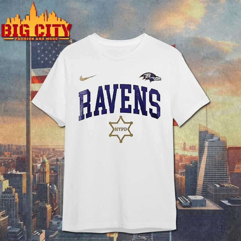 Baltimore Ravens Nypd 180th Anniversary Logo Shirt