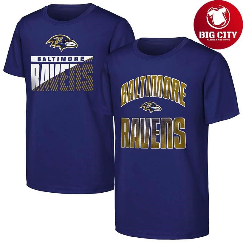 Baltimore Ravens Outerstuff Youth Never Quit 2025 New Two Sided Shirt
