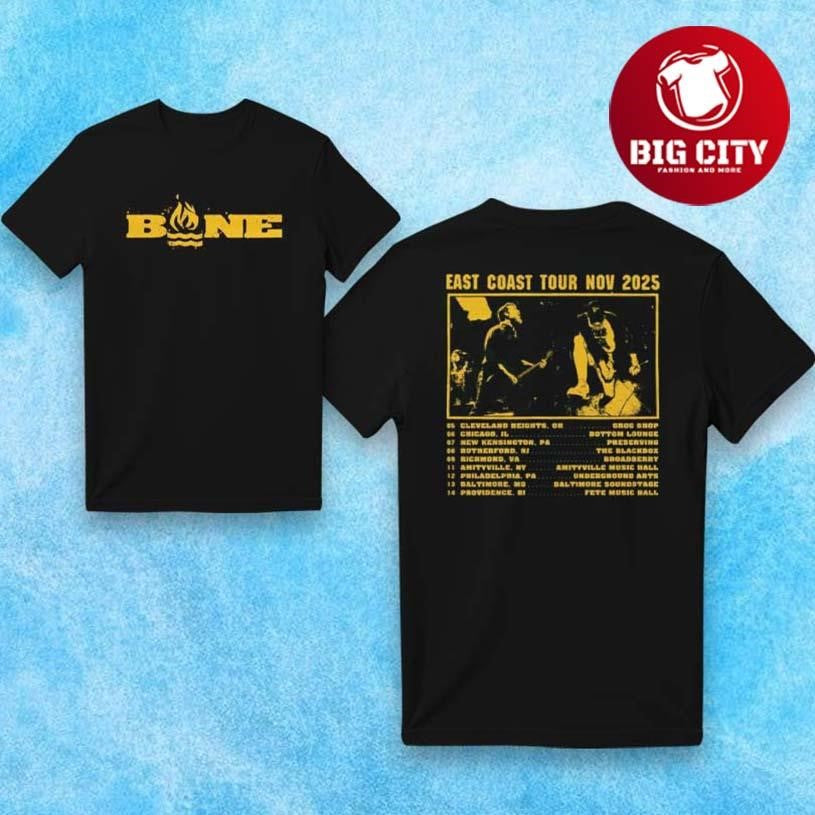 Bane East Coast 2025 Concert Two Sided Shirt