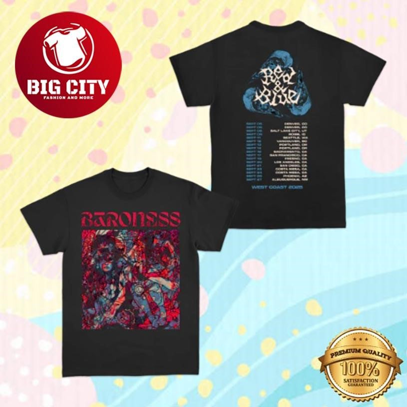 Baroness Red &amp; Blue West Coast Two Sided Shirt