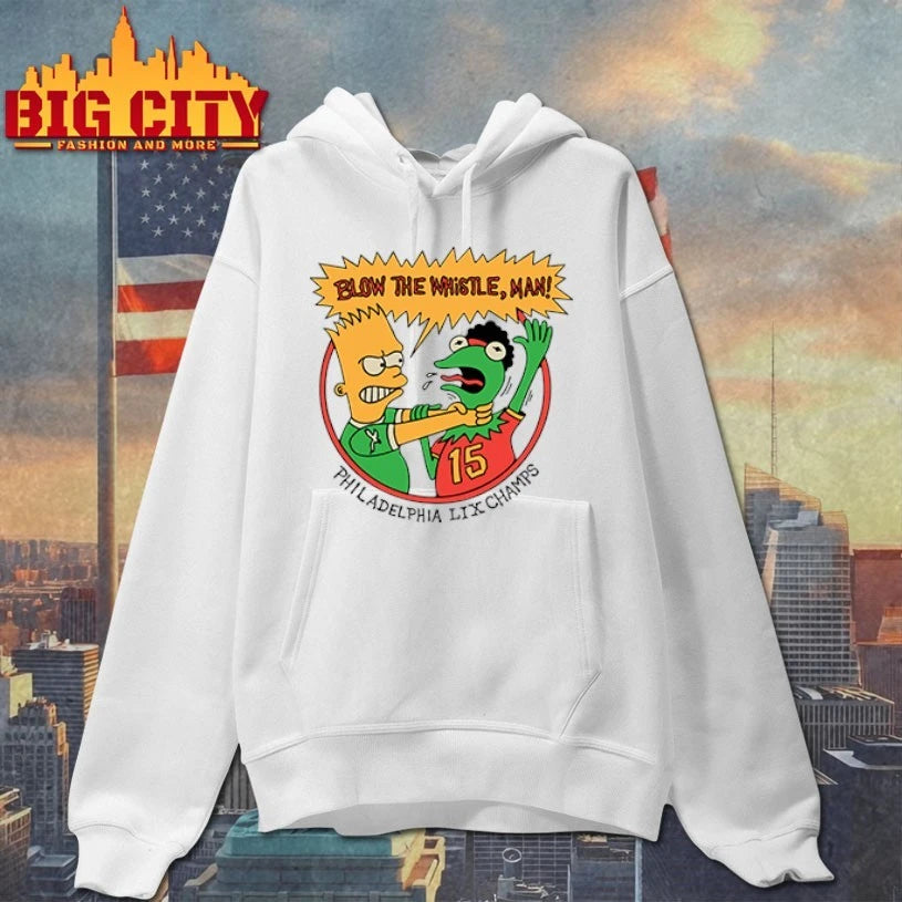 Bart Simpson Blow The Whistle Philadelphia LIX Champs shirt