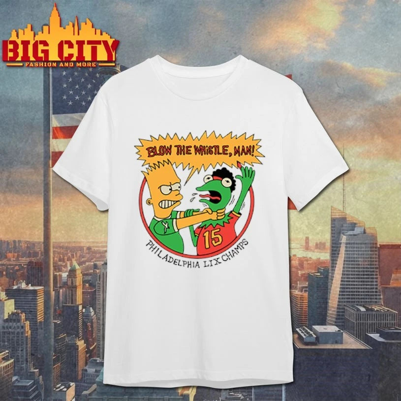 Bart Simpson Blow The Whistle Philadelphia LIX Champs shirt