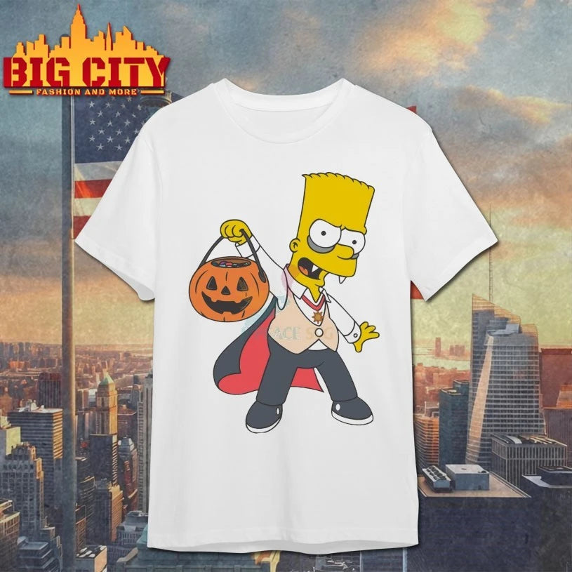 Bart Simpson Dracula Costume Trick Or Treat Pumpkin Halloween Shirts