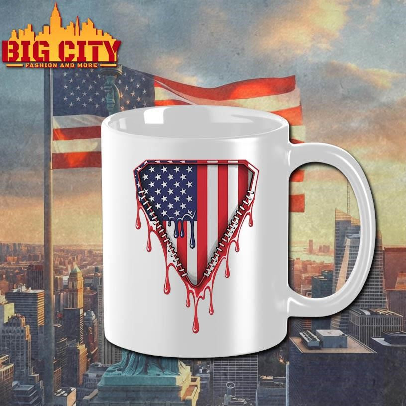 Baseball Drip Boy Ice Cream Patriotic American Flag 4th July Active Shirt
