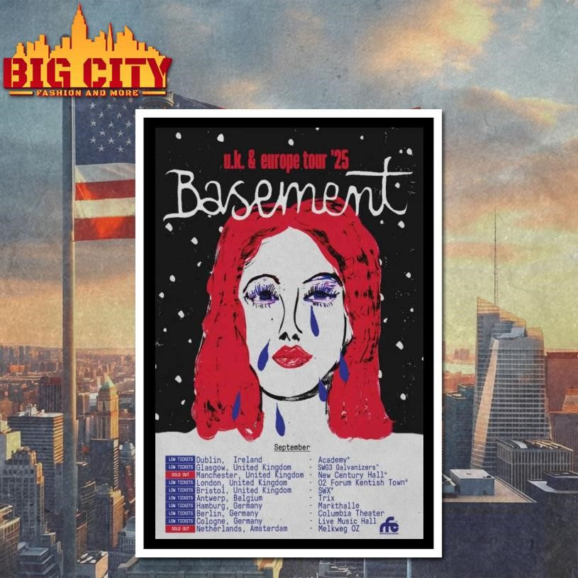 Basement UK &amp; Europe Tour Poster Tour 2025 Shirt