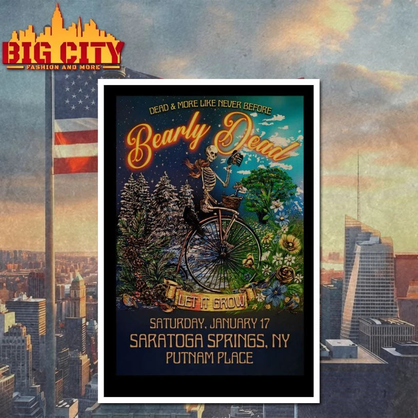 Bearly Dead 1.17.2026 Saratoga Springs NY Poster shirt