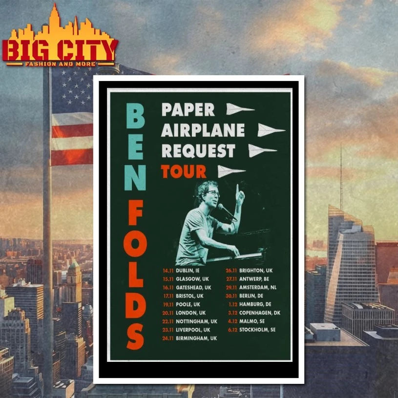 Ben Folds Paper Airplane Request 2025 Tour Poster shirt
