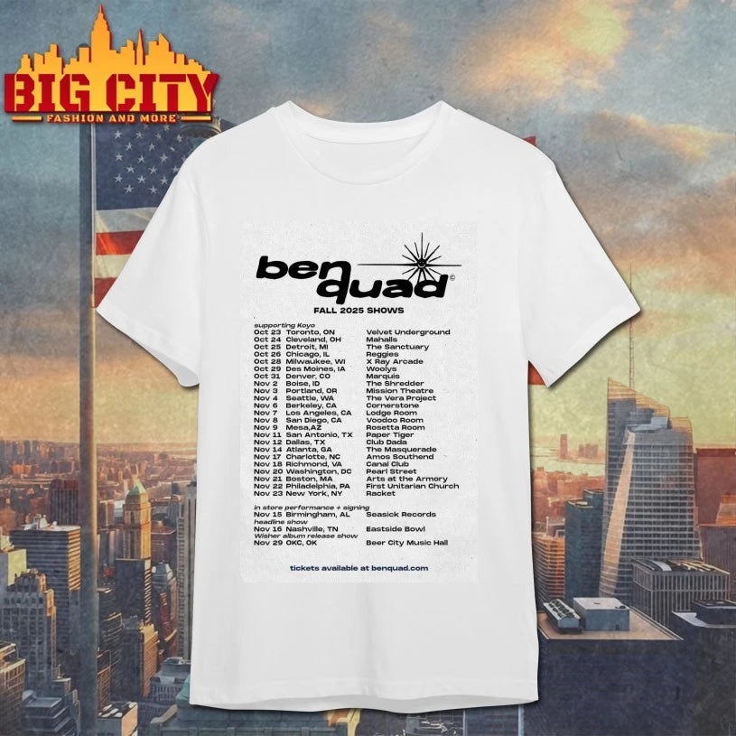 Ben Quad Fall New Tour 2025 Poster Shirt