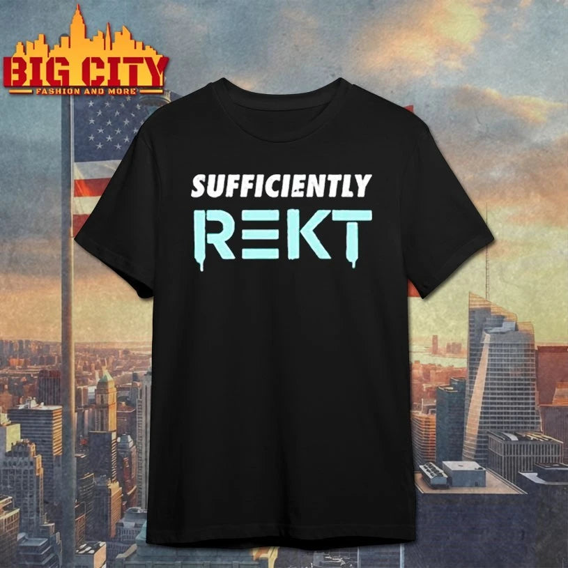 Benjamin Cowen Wearing Sufficiently Rekt shirt