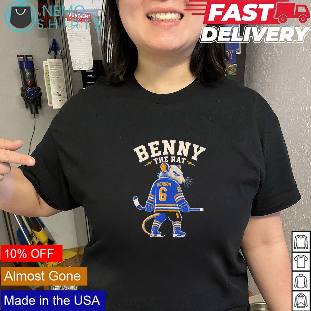 Benny the rat Zach Benson Buffalo Sabres shirt