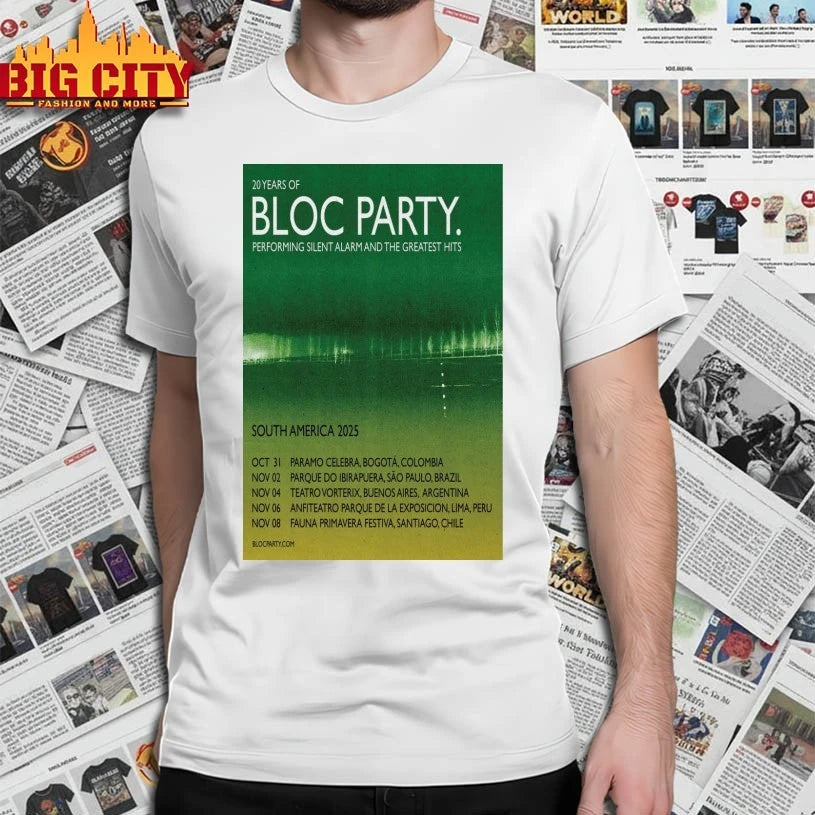 Best Bloc Party Tour South America 2025 Poster Shirts