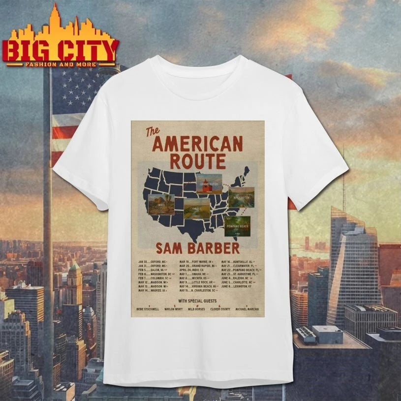 Best Sam Barber The American Route Tour 2026 Poster shirt
