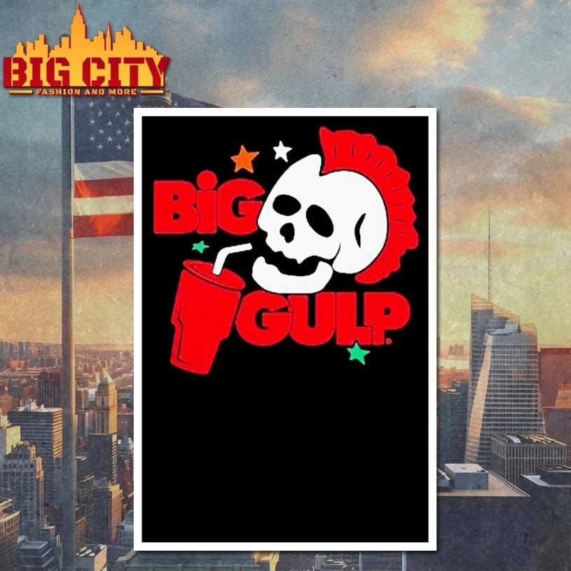 Big Gulp Mohawk Skull Shirt