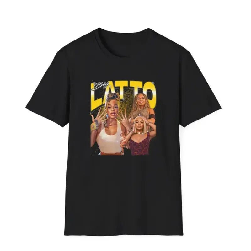 Big Latto Unisex Softstyle T-Shirt, Rapper Tee, Big Latto Tour Shirt, Concert Outfit, Music Festival Apparel, Hip Hop Fan Gift