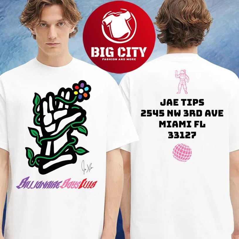 Billionaire Boys Club X Jae Tips Jae Tips Flower Hands Two Sided Shirt