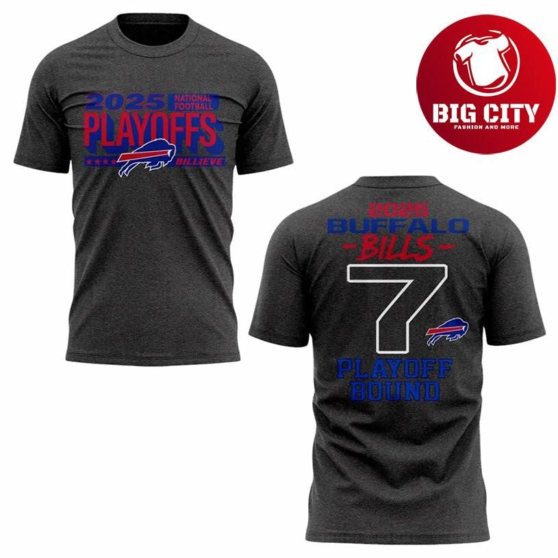 Bills Bellieve National Football 2025 Two Sided Shirt