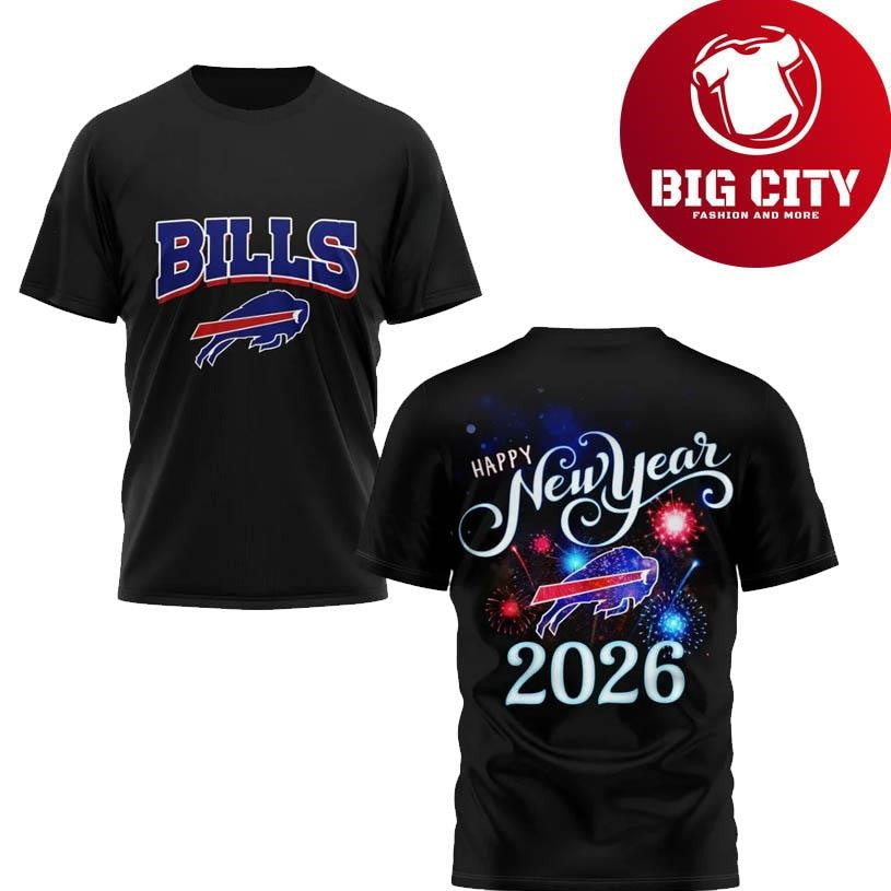 Bills Happy New Year 2026 Two Sided Shirt