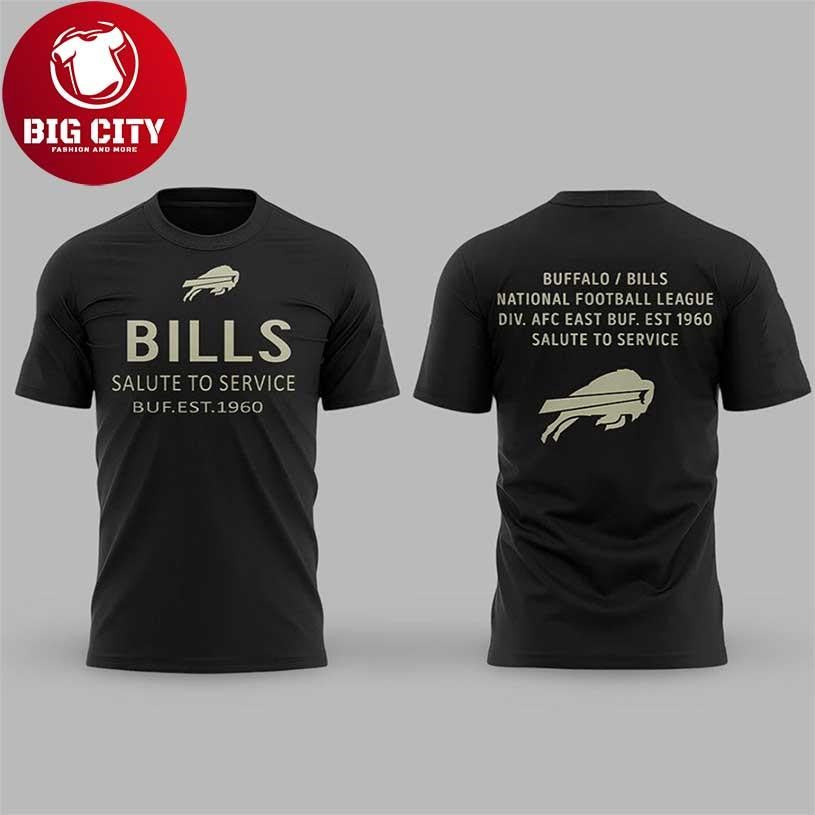 Bills Salute to Service 2025 Two Sided Shirt