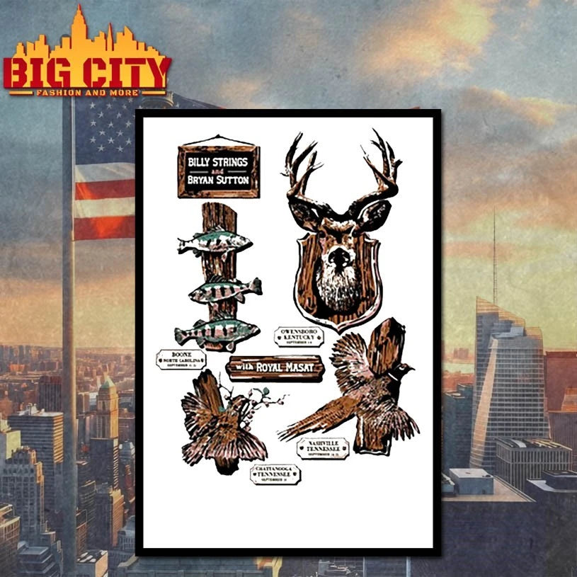 Billy Strings And Bryan Sutton With Royal Masat Taxidermy September 2025 Tour Shirt