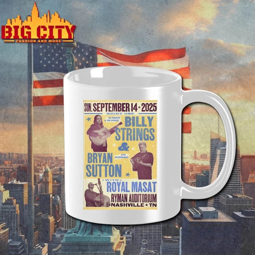 Billy Strings, Bryan Sutton And Royal Masat Nashville 9.14.2025 Poster shirt