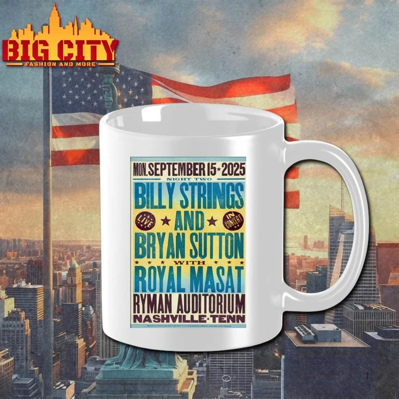 Billy Strings Bryan Sutton Royal Masat Ryman Auditorium in Nashville TN Sep 15 2025 Poster shirt