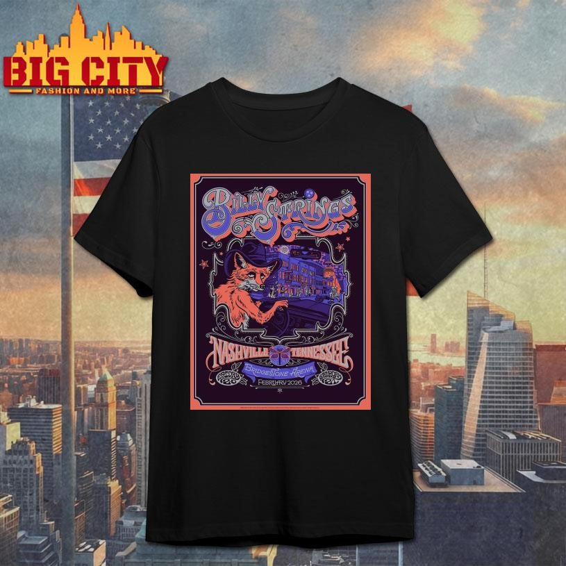 Billy Strings Nashville Tennessee 2026 Bridgestone Arena Dual Night Poster Shirt
