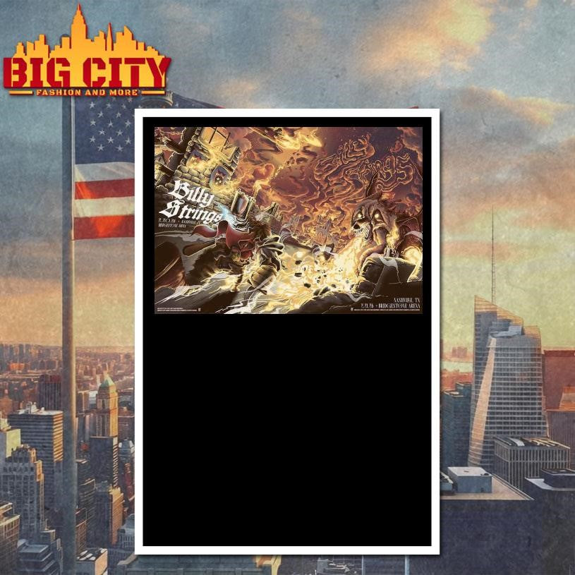 Billy Strings Nashville Tennessee 2026 Bridgestone Arena Single Night Combined Poster Shirt