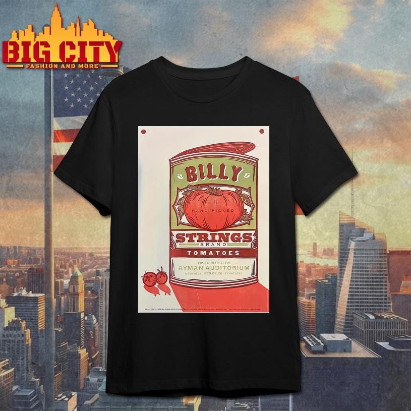 Billy Strings Nashville Tennessee 2026 Ryman Auditorium Gig Poster Shirt