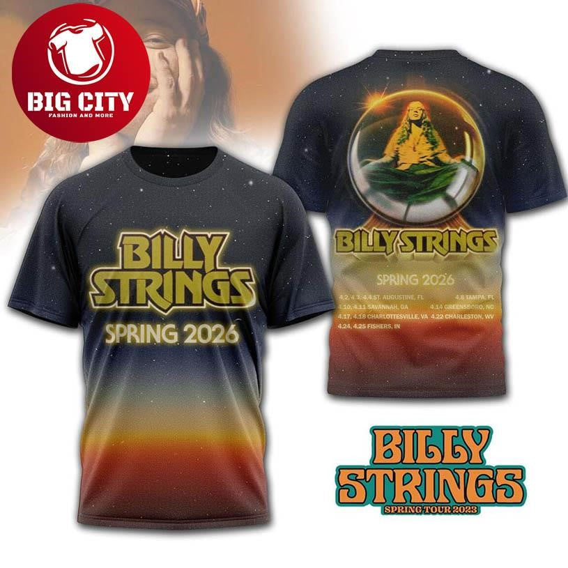 Billy Strings Spring USA 2026 Tour Schedule Two Sided Shirt