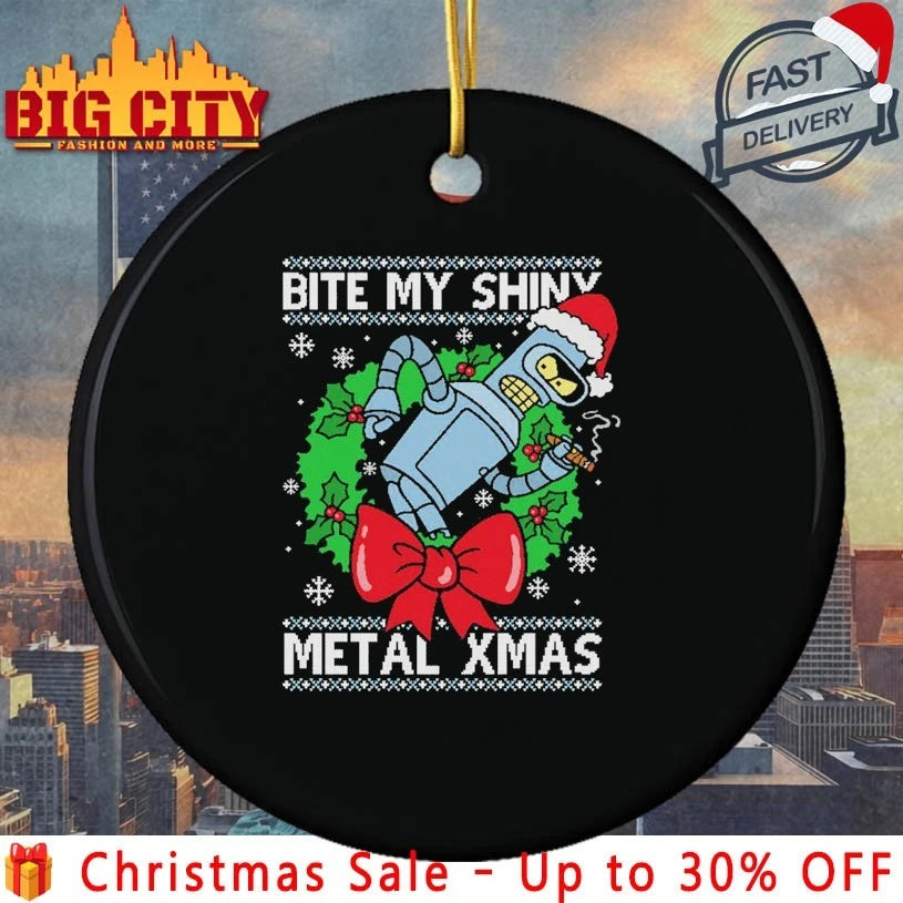 Bite my Shiny Metal Xmas ugly christmas shirt