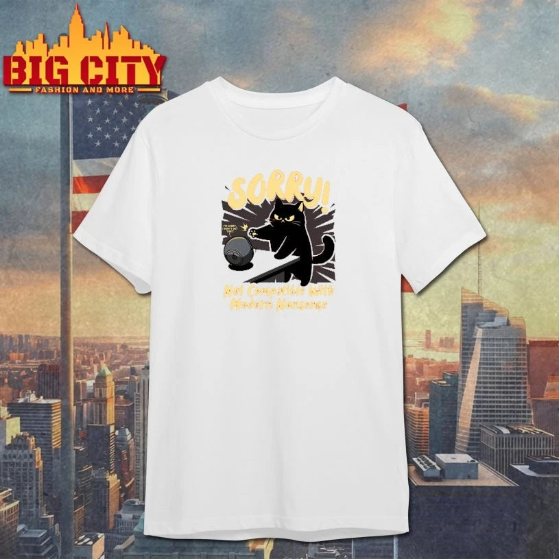 Black Cat sorry Not comatible with modern nonsense shirt