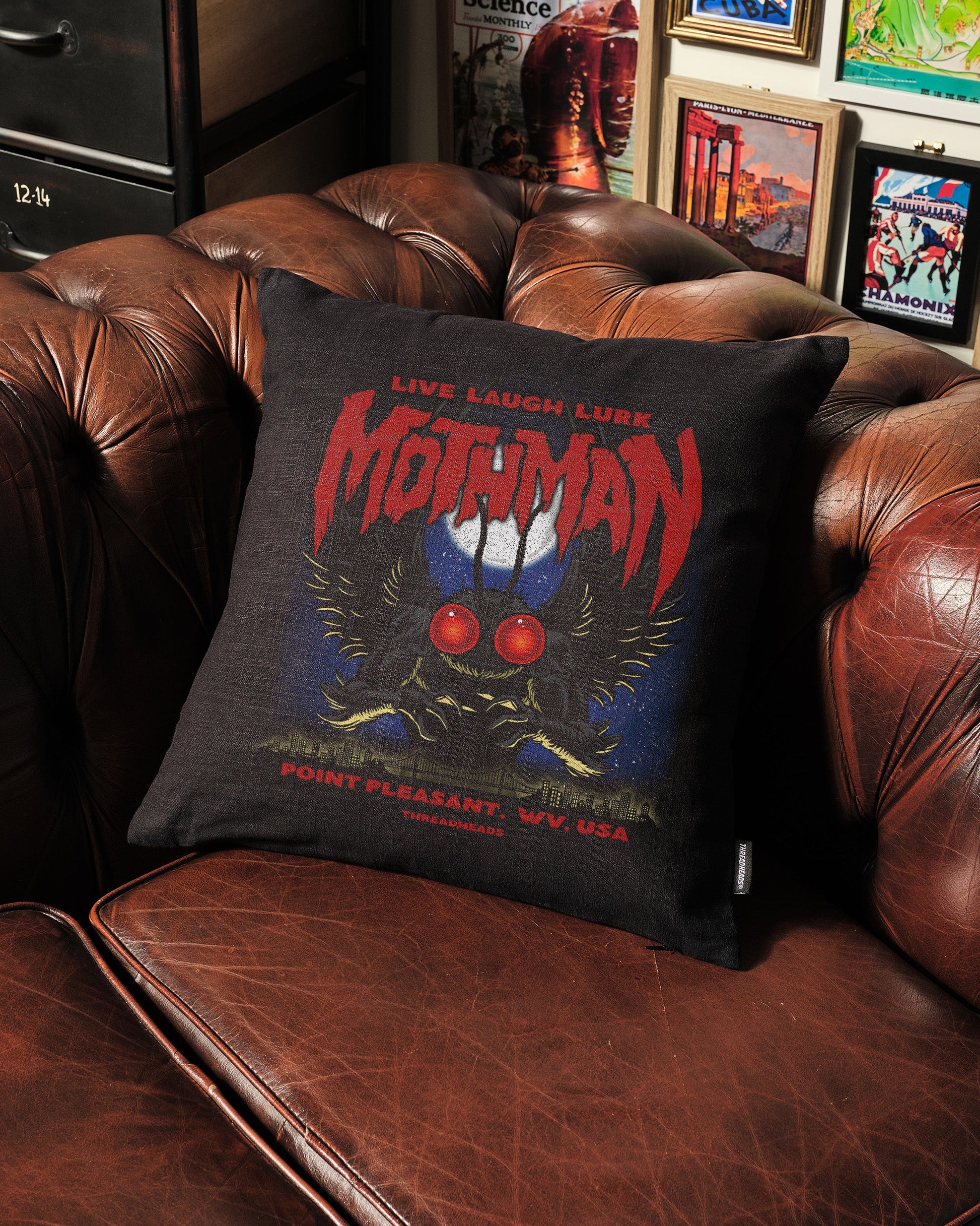 Mothman - Live Laugh Lurk Cushion