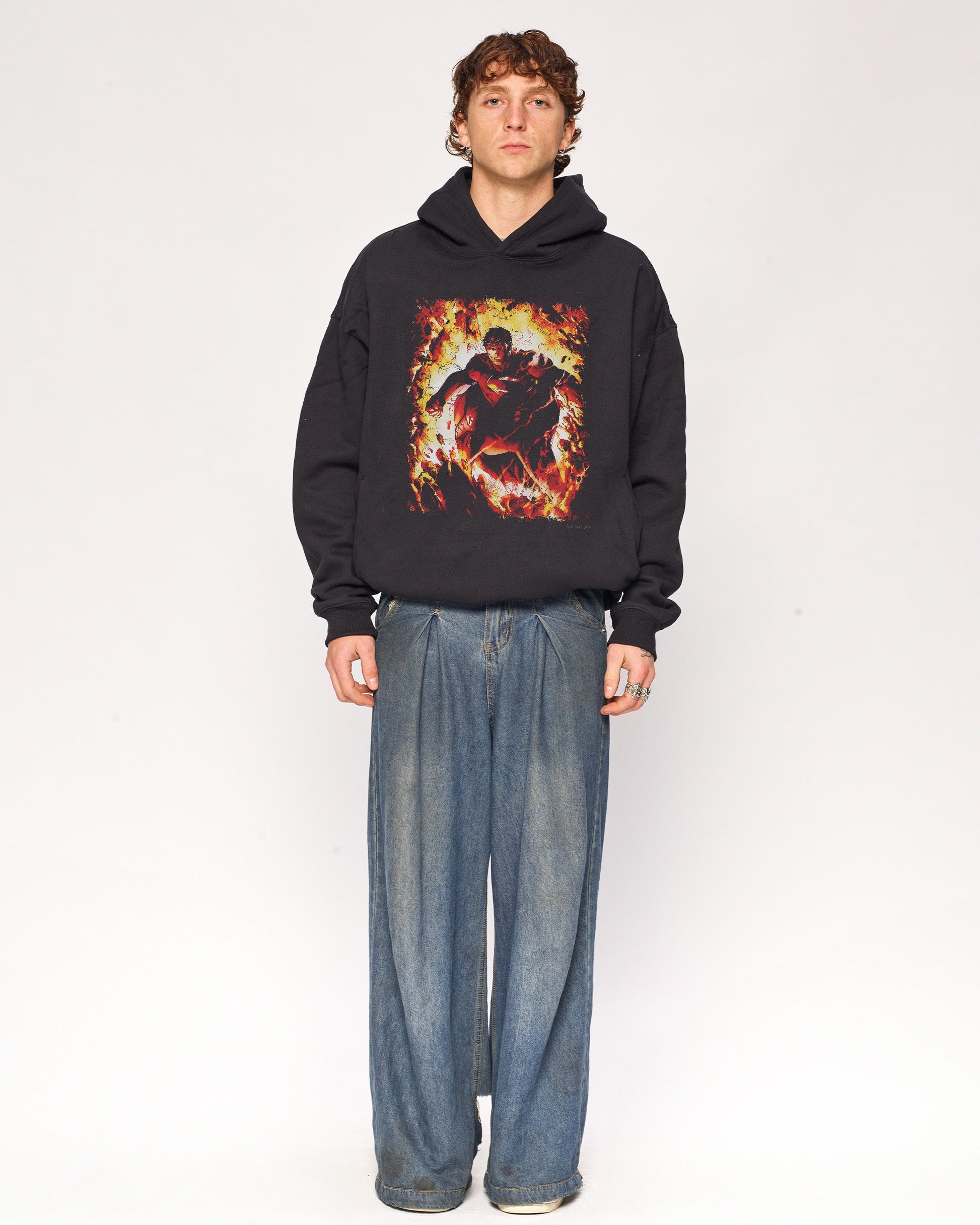 Superman Flaming Hoodie
