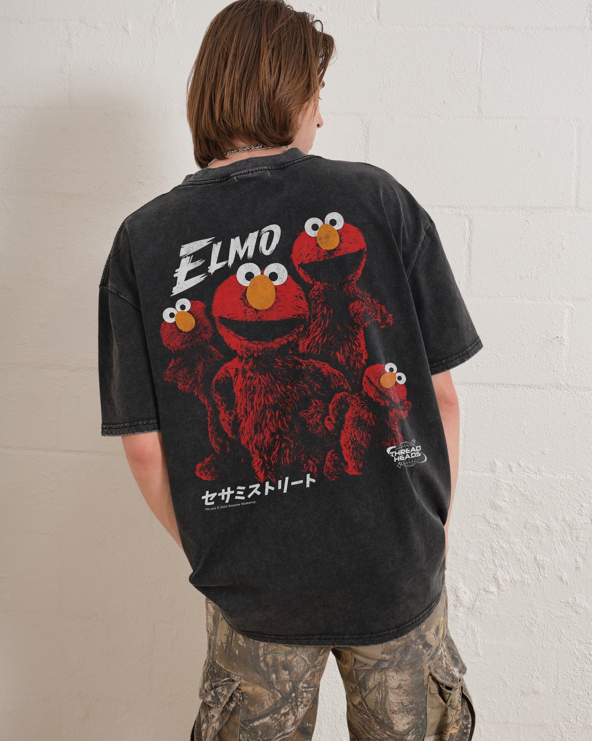 Tokyo Elmo Front and Back Oversized Tee
