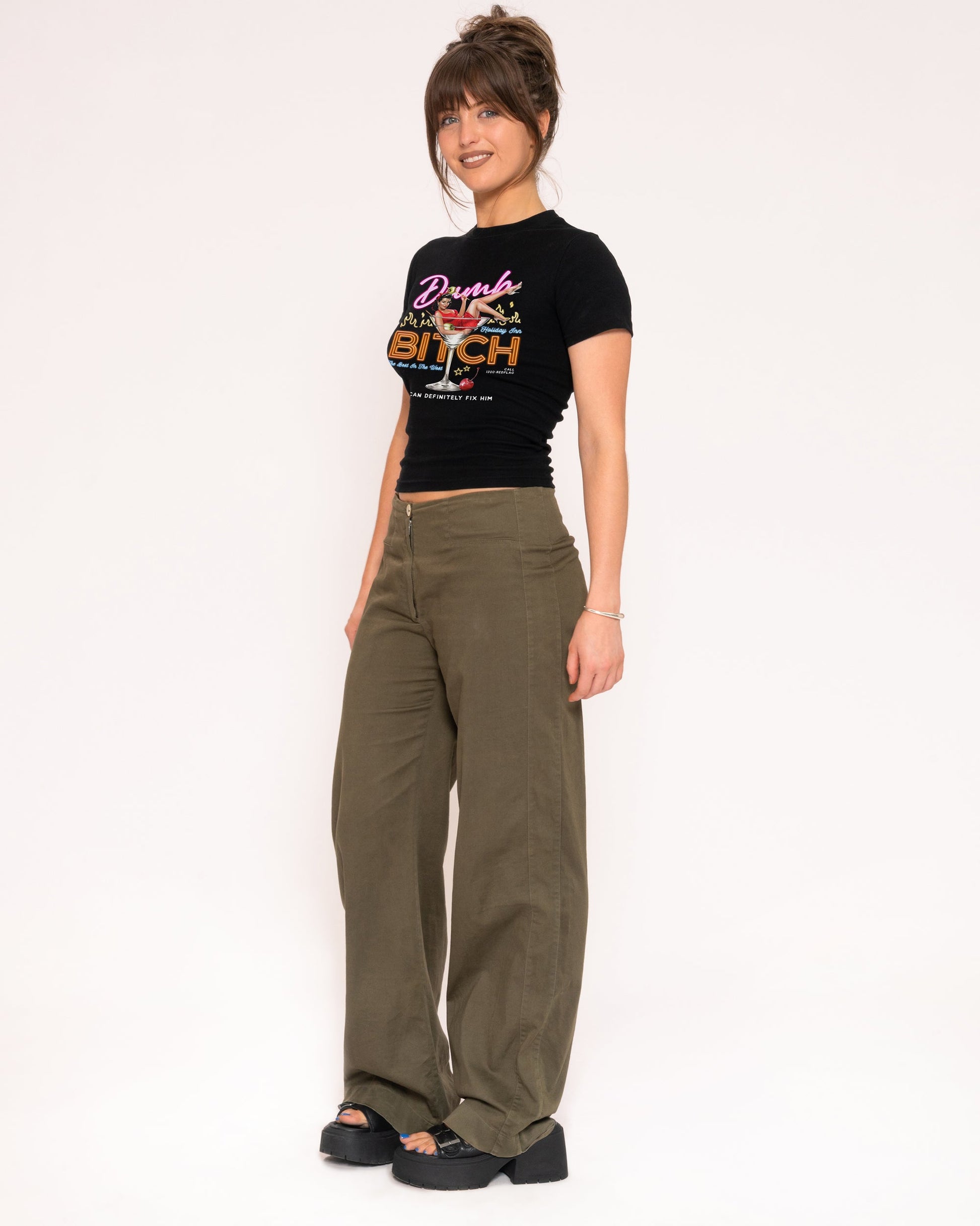 Dumb Bitch Hotel Longline Baby Tee