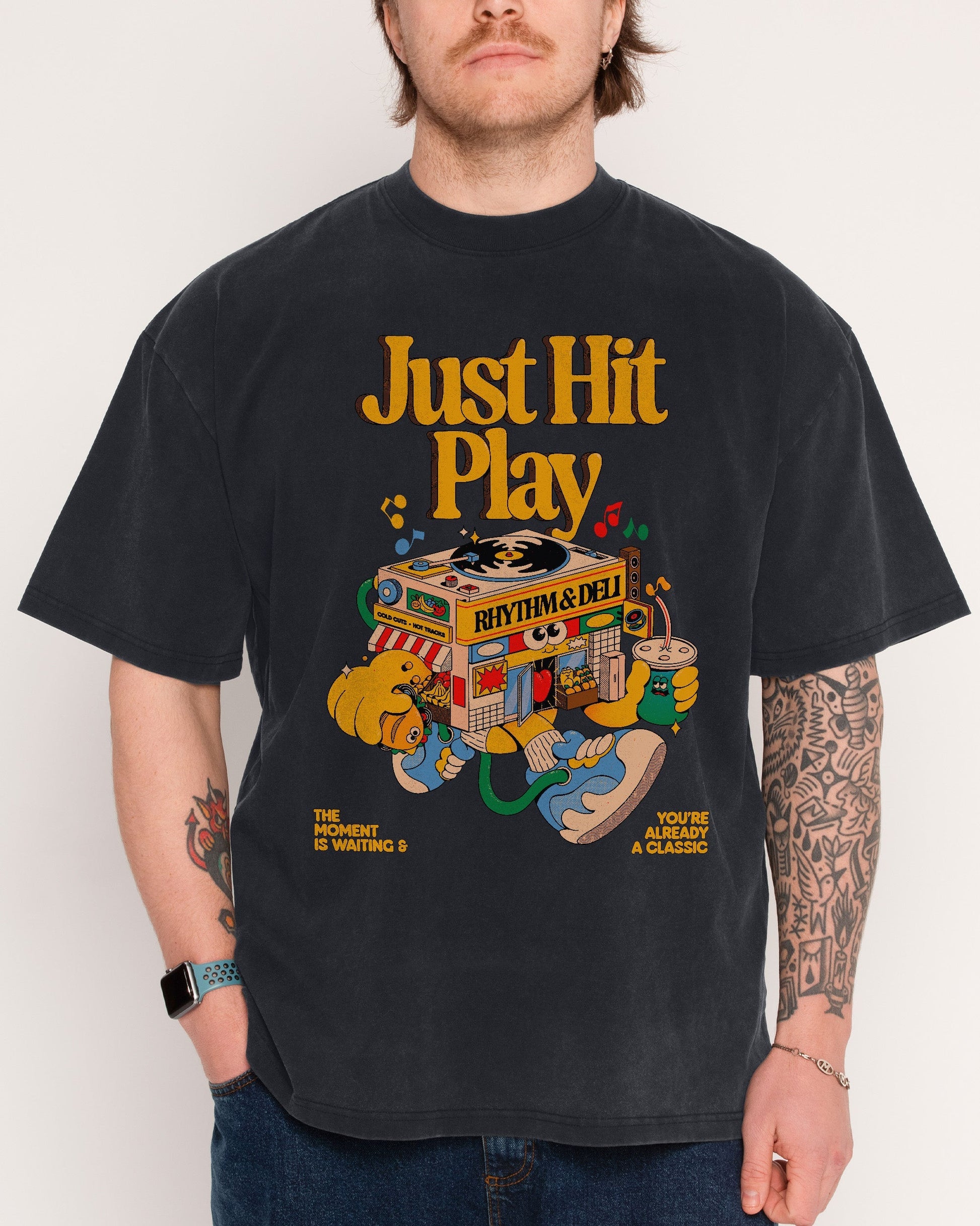 Just Hit Play Oversized Tee