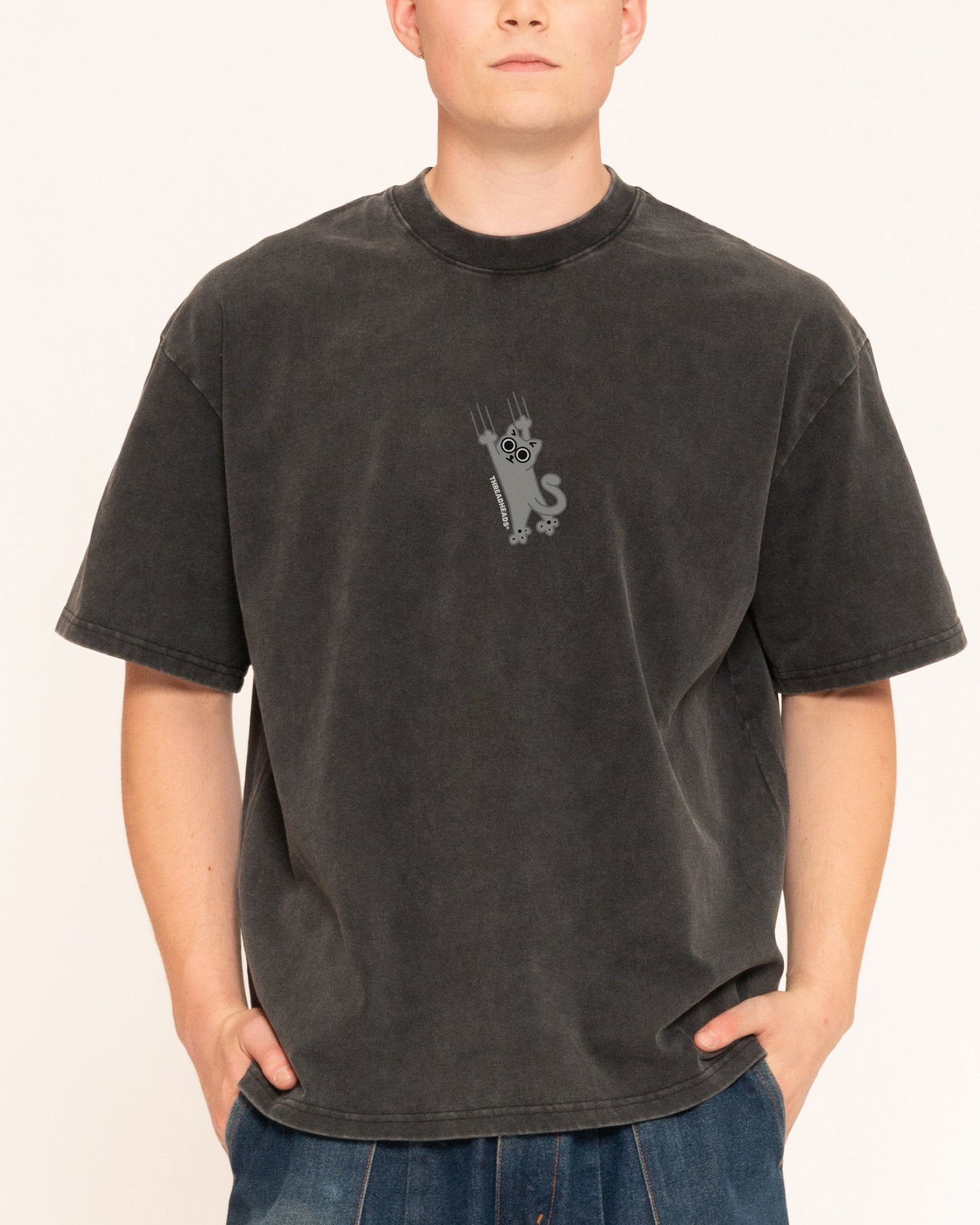 Falling Cat Oversized Tee