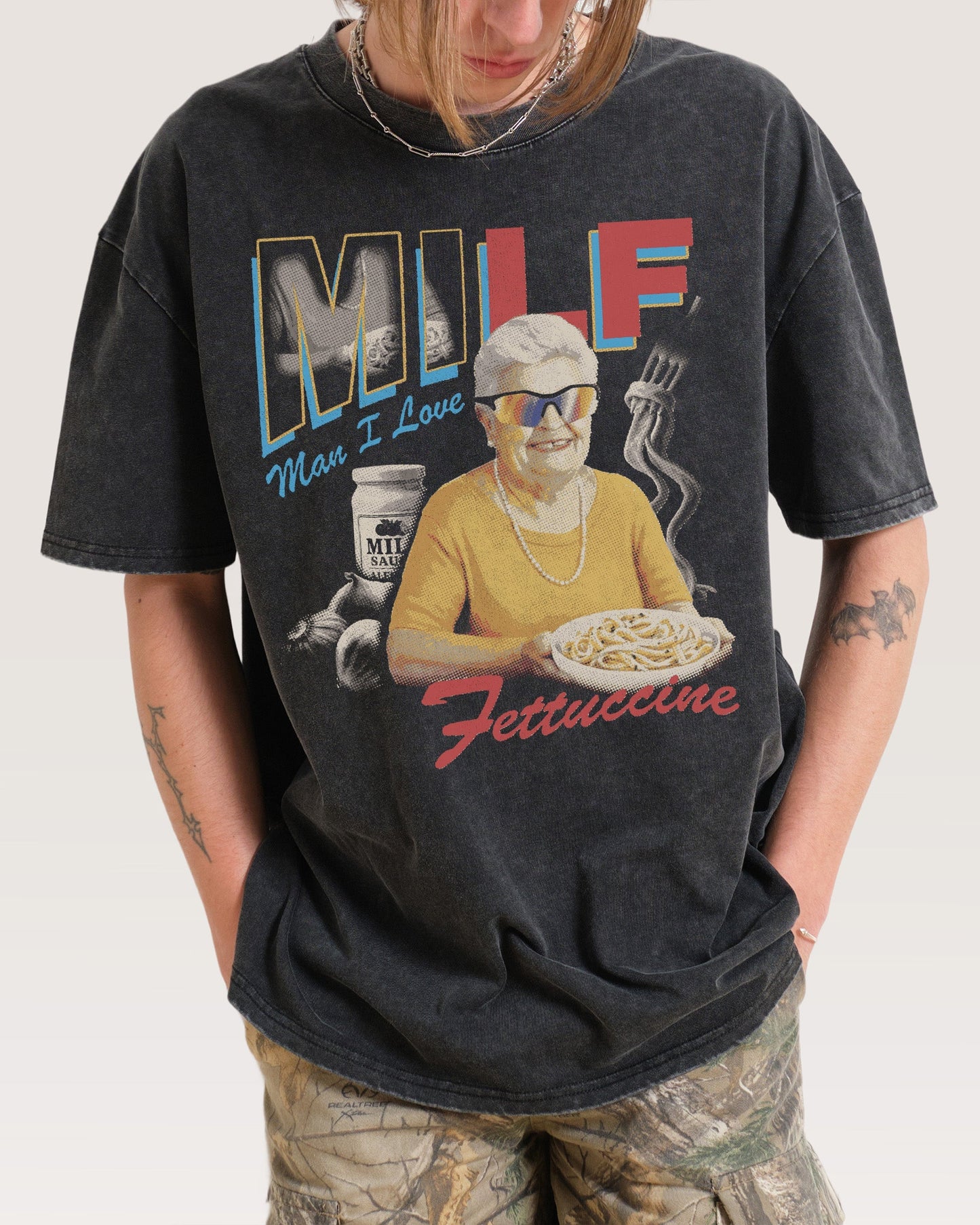Man I Love Fettuccine Oversized Tee