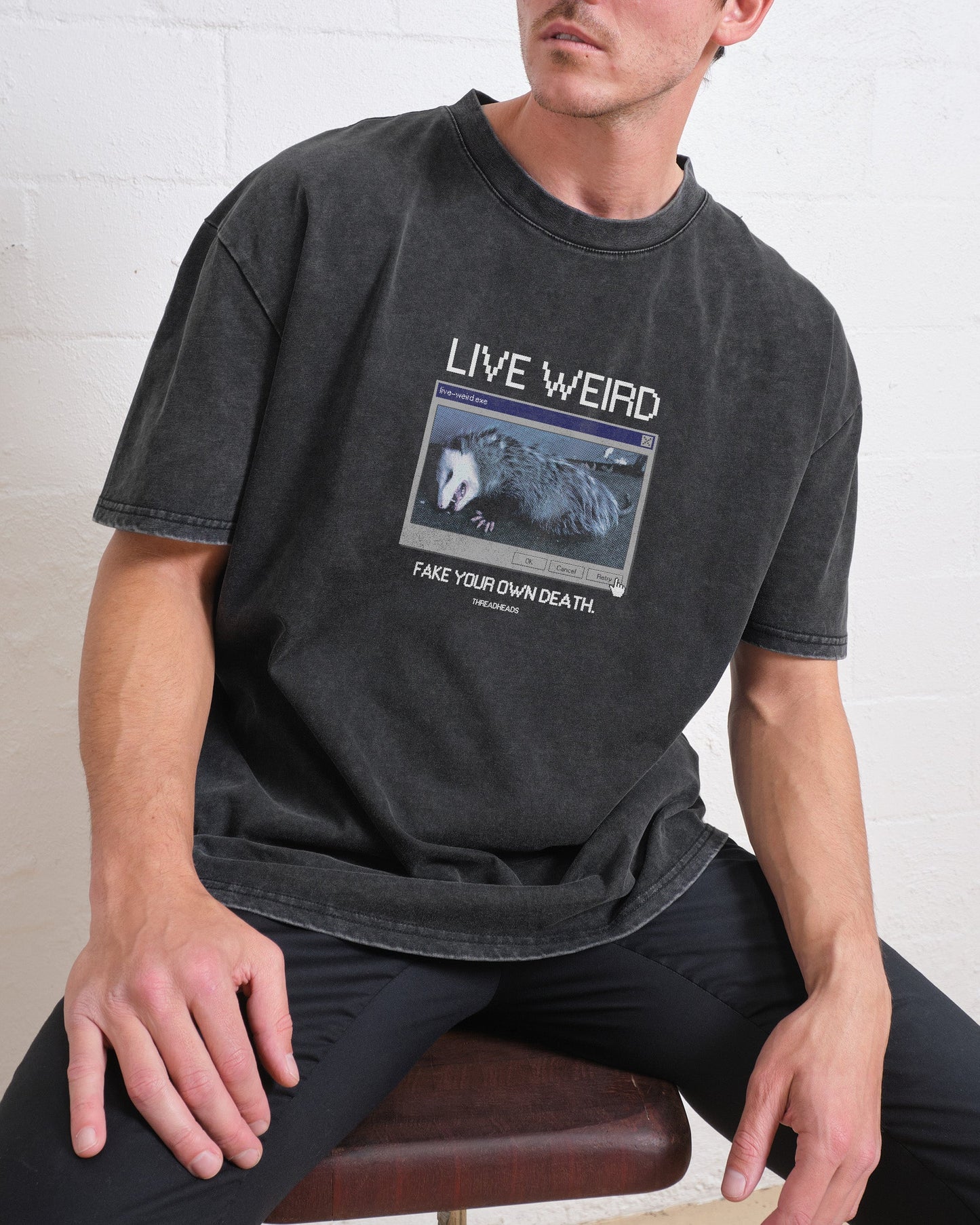 Live Weird, Fake Your Own Death Oversized Tee