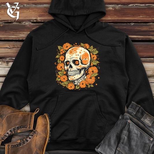 Vibrant Orange Artistry Midweight Hooded Sweatshirt