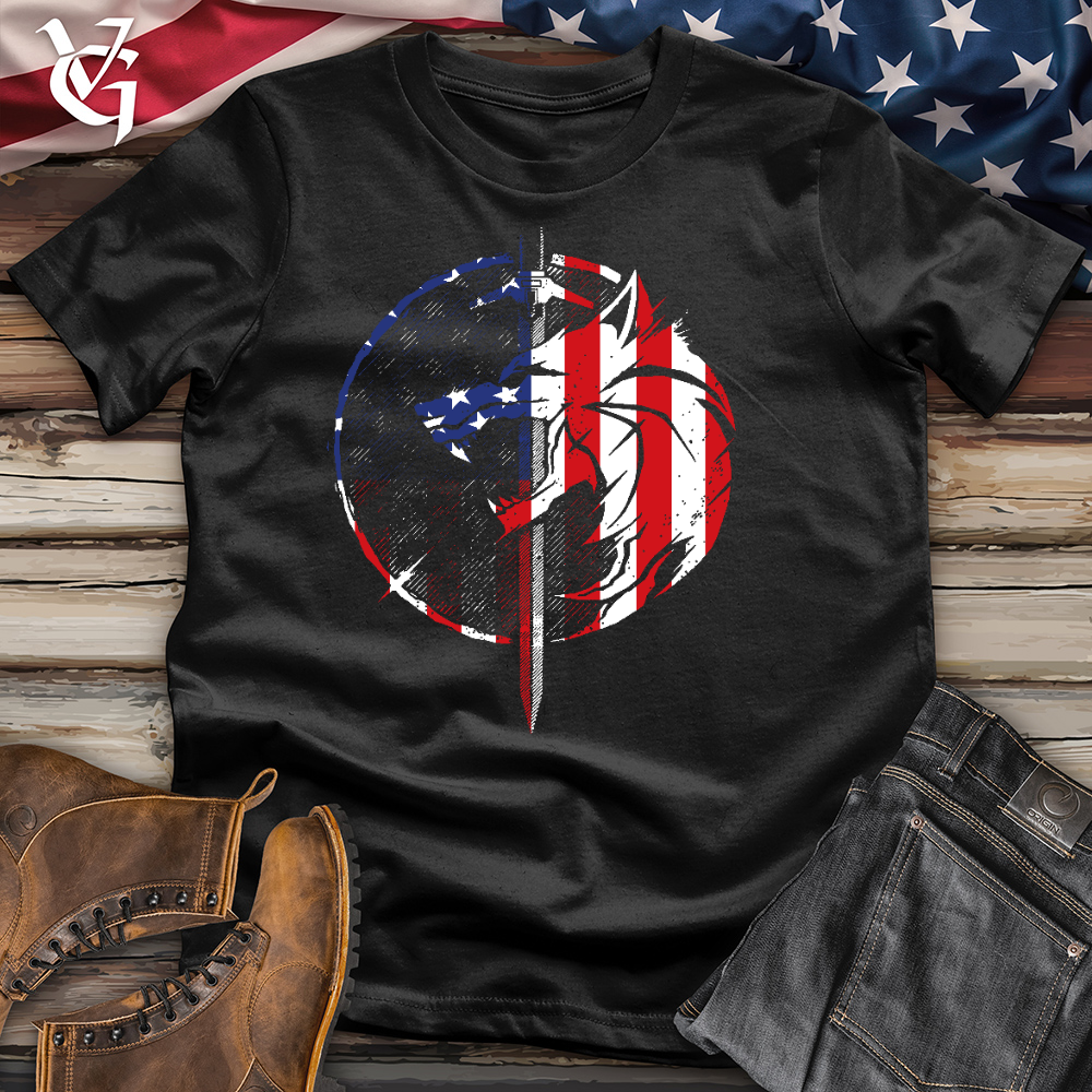 American Sword and Wolf Cotton Tee