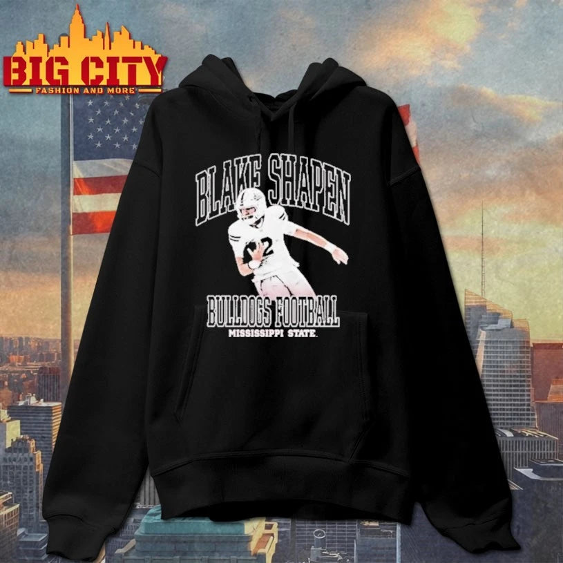 Blake Shapen Mississippi State Bulldogs Illustrated Player Shirt