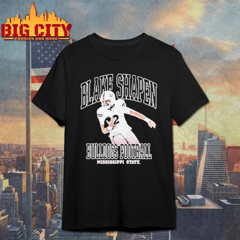Blake Shapen Mississippi State Bulldogs Illustrated Player Shirt